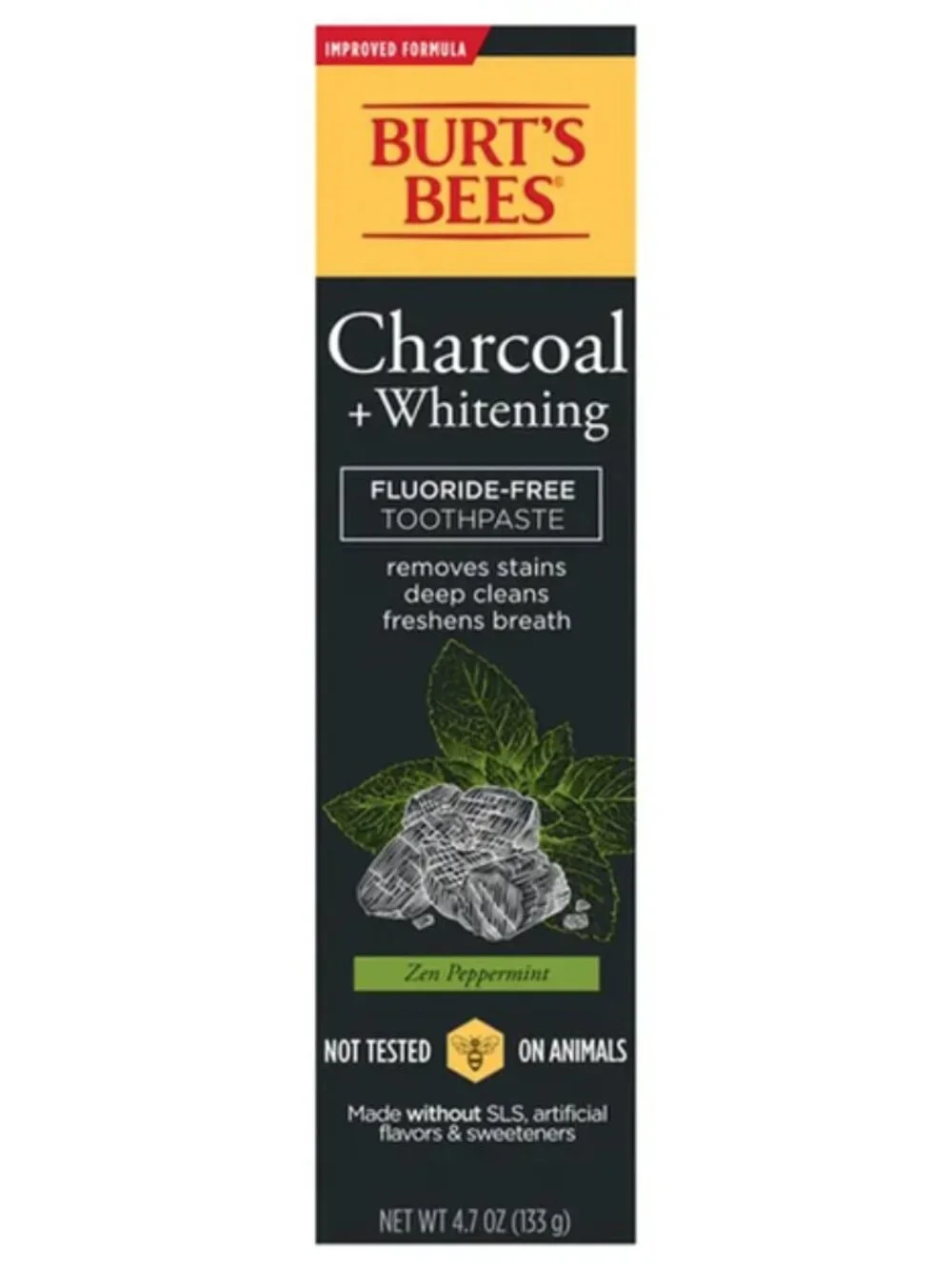 Burts Bees Toothpaste Charcoal and Whitening Fluoride Free Toothpaste NIB